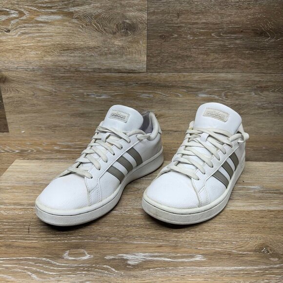 Adidas Grand Court White Leather Sneaker Women's Size 8 - Picture 1 of 5